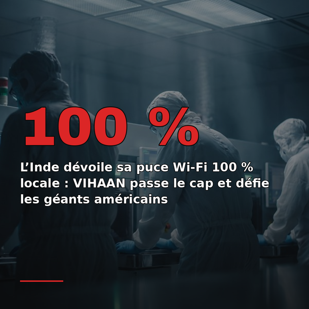 L’Inde dévoile sa puce Wi-Fi 100 % locale : VIHAAN passe le cap et défie les géants américains