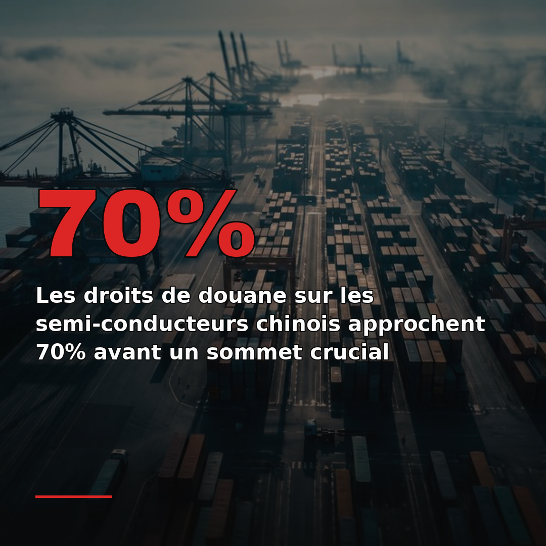 Les droits de douane sur les semi-conducteurs chinois approchent 70% avant un sommet crucial