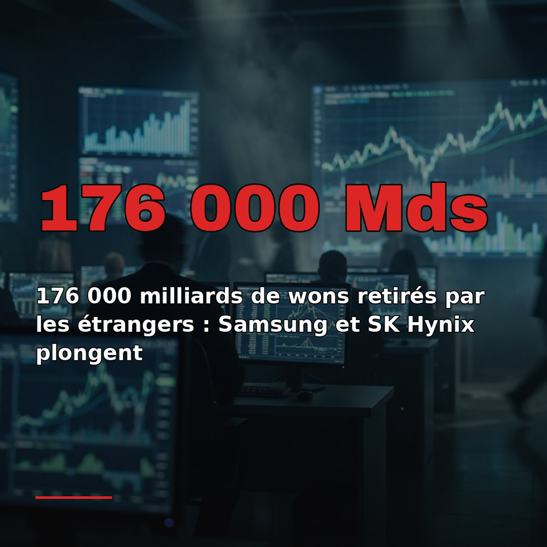 176 000 milliards de wons retirés par les étrangers : Samsung et SK Hynix plongent