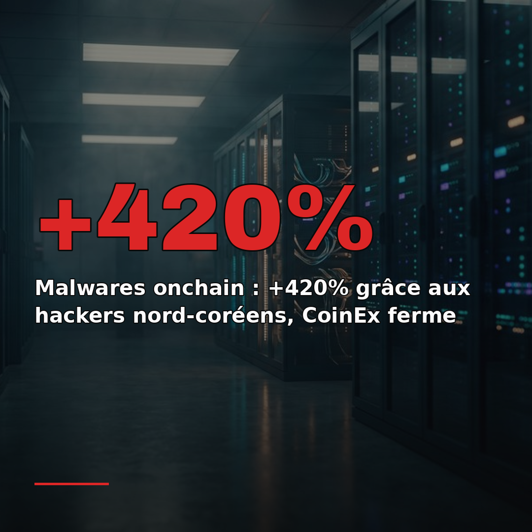 Malwares onchain : +420% grâce aux hackers nord-coréens, CoinEx ferme