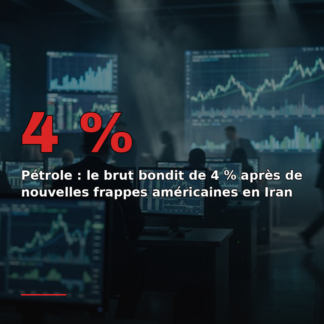 Pétrole : le brut bondit de 4 % après de nouvelles frappes américaines en Iran