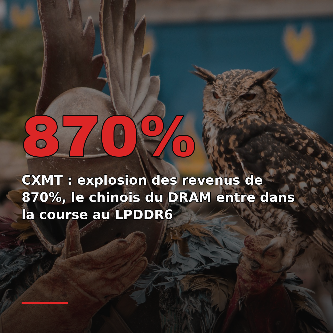 CXMT : explosion des revenus de 870%, le chinois du DRAM entre dans la course au LPDDR6