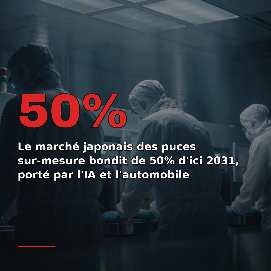 Le marché japonais des puces sur-mesure bondit de 50% d'ici 2031, porté par l'IA et l'automobile