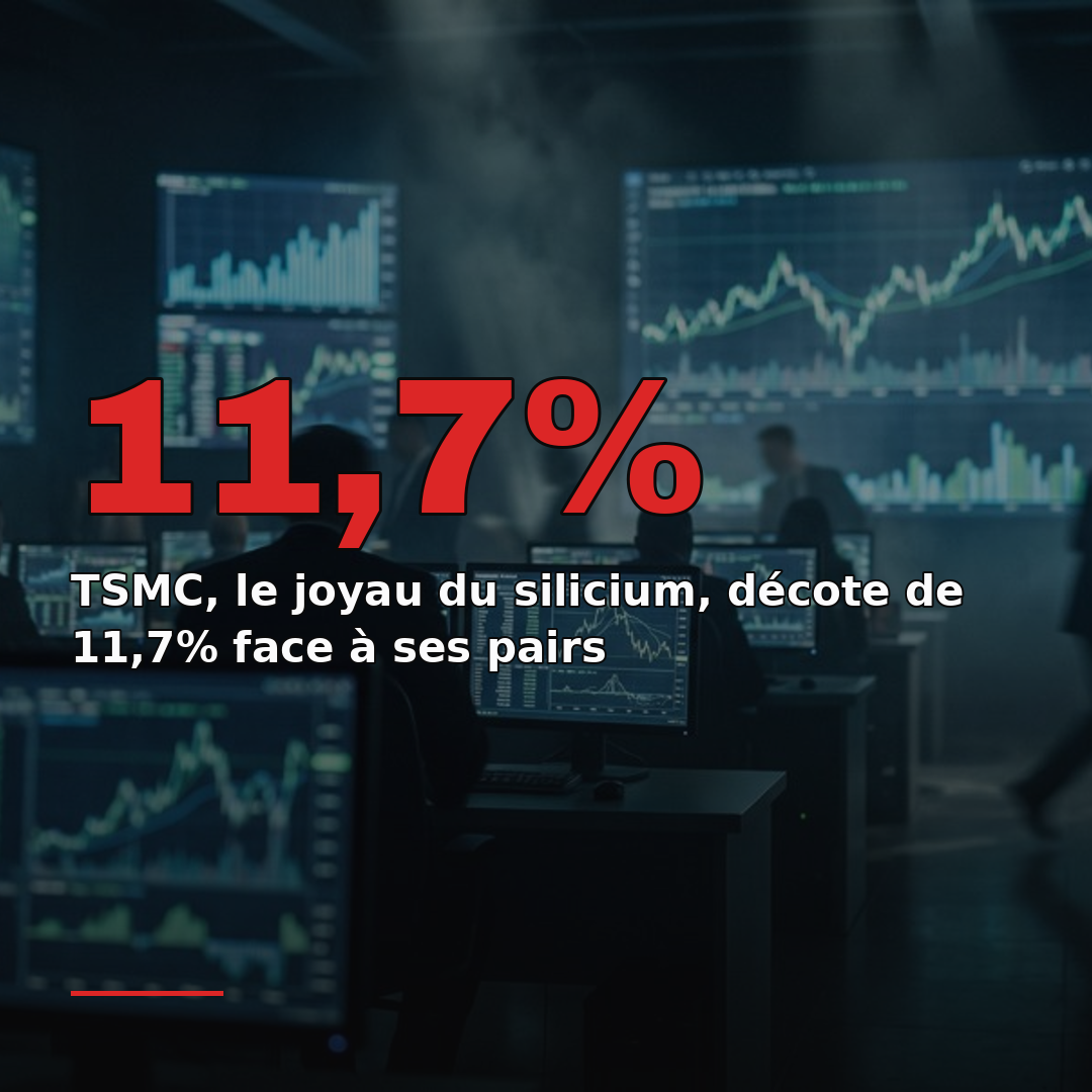 TSMC, le joyau du silicium, décote de 11,7% face à ses pairs