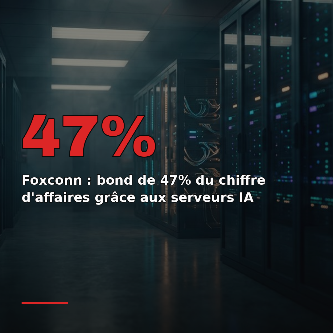 Foxconn : bond de 47% du chiffre d'affaires grâce aux serveurs IA